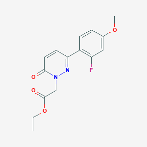 molecular formula C15H15FN2O4 B2468407 ethyl [3-(2-fluoro-4-methoxyphenyl)-6-oxopyridazin-1(6H)-yl]acetate CAS No. 1225130-35-7