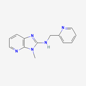 molecular formula C13H13N5 B2468413 3-methyl-N-(pyridin-2-ylmethyl)-3H-imidazo[4,5-b]pyridin-2-amine CAS No. 2097926-99-1