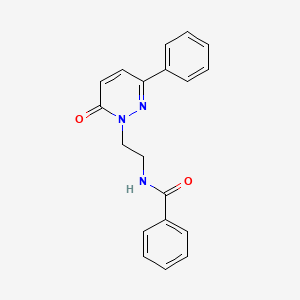 molecular formula C19H17N3O2 B2468417 N-(2-(6-oxo-3-phenylpyridazin-1(6H)-yl)ethyl)benzamide CAS No. 921571-07-5