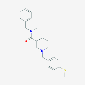 molecular formula C22H28N2OS B246843 N-benzyl-N-methyl-1-[4-(methylsulfanyl)benzyl]-3-piperidinecarboxamide 