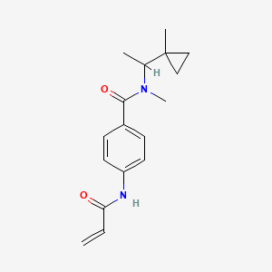 molecular formula C17H22N2O2 B2468432 N-Methyl-N-[1-(1-methylcyclopropyl)ethyl]-4-(prop-2-enoylamino)benzamide CAS No. 2411306-99-3