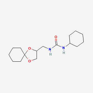 1-cyclohexyl-3-({1,4-dioxaspiro[4.5]decan-2-yl}methyl)urea