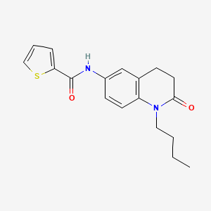 molecular formula C18H20N2O2S B2468438 N-(1-丁基-2-氧代-1,2,3,4-四氢喹啉-6-基)噻吩-2-甲酰胺 CAS No. 941910-84-5