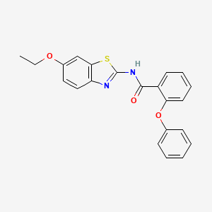 molecular formula C22H18N2O3S B2468452 N-(6-ethoxy-1,3-benzothiazol-2-yl)-2-phenoxybenzamide CAS No. 361159-53-7