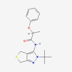 N-(2-tert-butyl-4,6-dihydrothieno[3,4-c]pyrazol-3-yl)-2-phenoxypropanamide