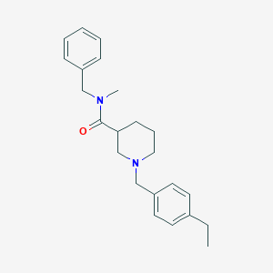 molecular formula C23H30N2O B246846 N-benzyl-1-(4-ethylbenzyl)-N-methyl-3-piperidinecarboxamide 