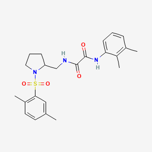 molecular formula C23H29N3O4S B2468468 N1-(2,3-dimethylphenyl)-N2-((1-((2,5-dimethylphenyl)sulfonyl)pyrrolidin-2-yl)methyl)oxalamide CAS No. 896289-87-5