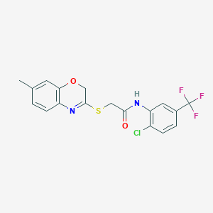 3-[5-(ethylamino)-1,3,4-thiadiazol-2-yl]-5-(hydroxymethyl)-8-methyl-2H-pyrano[2,3-c]pyridin-2-one