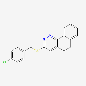 molecular formula C19H15ClN2S B2468473 4-Chlorobenzyl 5,6-dihydrobenzo[h]cinnolin-3-yl sulfide CAS No. 478047-91-5