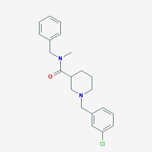 1-[(3-chlorophenyl)methyl]-N-methyl-N-(phenylmethyl)-3-piperidinecarboxamide