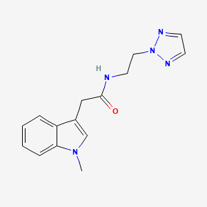 molecular formula C15H17N5O B2468500 N-(2-(2H-1,2,3-triazol-2-yl)ethyl)-2-(1-methyl-1H-indol-3-yl)acetamide CAS No. 2097896-71-2