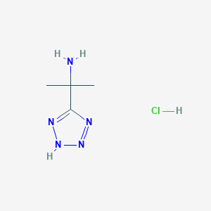 molecular formula C4H10ClN5 B2468501 2-(2H-四唑-5-基)丙烷-2-胺;盐酸盐 CAS No. 1874211-60-5