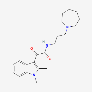 molecular formula C21H29N3O2 B2468505 N-(3-(azepan-1-yl)propyl)-2-(1,2-dimethyl-1H-indol-3-yl)-2-oxoacetamide CAS No. 862832-03-9