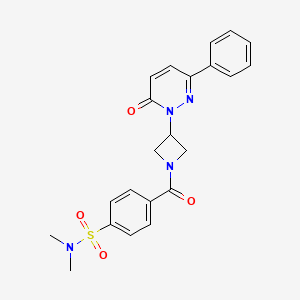 N,N-Dimethyl-4-[3-(6-oxo-3-phenylpyridazin-1-yl)azetidine-1-carbonyl]benzenesulfonamide