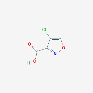 molecular formula C4H2ClNO3 B2468512 4-Chloro-1,2-oxazole-3-carboxylic acid CAS No. 1518097-59-0