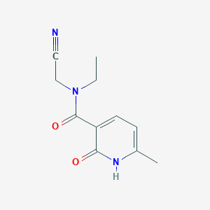 molecular formula C11H13N3O2 B2468516 N-(cyanomethyl)-N-ethyl-6-methyl-2-oxo-1,2-dihydropyridine-3-carboxamide CAS No. 1375162-41-6