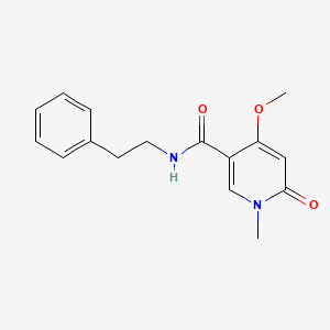 4-methoxy-1-methyl-6-oxo-N-phenethyl-1,6-dihydropyridine-3-carboxamide