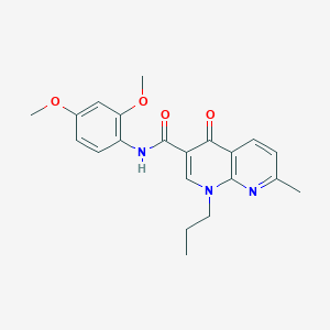 B2468524 N-(2,4-dimethoxyphenyl)-7-methyl-4-oxo-1-propyl-1,4-dihydro-1,8-naphthyridine-3-carboxamide CAS No. 1251705-82-4