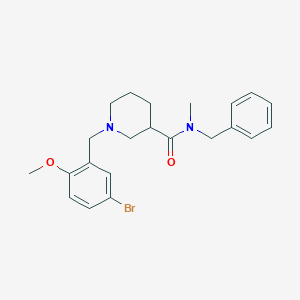 molecular formula C22H27BrN2O2 B246853 N-benzyl-1-(5-bromo-2-methoxybenzyl)-N-methyl-3-piperidinecarboxamide 