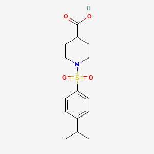 molecular formula C15H21NO4S B2468530 1-[4-(Propan-2-yl)benzenesulfonyl]piperidine-4-carboxylic acid CAS No. 727983-30-4