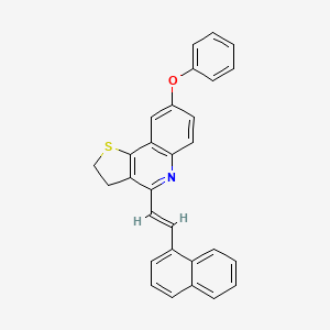 molecular formula C29H21NOS B2468535 4-[(E)-2-(1-naphthyl)ethenyl]-8-phenoxy-2,3-dihydrothieno[3,2-c]quinoline CAS No. 866018-49-7