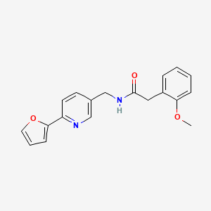 molecular formula C19H18N2O3 B2468536 N-((6-(furan-2-yl)pyridin-3-yl)methyl)-2-(2-methoxyphenyl)acetamide CAS No. 2034306-85-7
