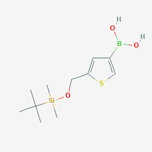 molecular formula C11H21BO3SSi B2468540 5-(t-Butyldimethylsilyloxymethyl)thiophen-3-boronic acid CAS No. 2122282-85-1