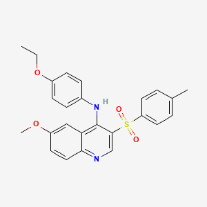 molecular formula C25H24N2O4S B2468548 N-(4-乙氧基苯基)-6-甲氧基-3-对甲苯磺酰喹啉-4-胺 CAS No. 895648-38-1