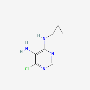 molecular formula C7H9ClN4 B2468551 6-氯-N4-环丙基嘧啶-4,5-二胺 CAS No. 195252-62-1