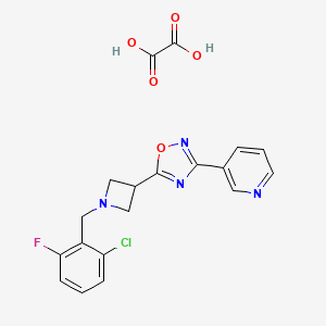 5-(1-(2-Chloro-6-fluorobenzyl)azetidin-3-yl)-3-(pyridin-3-yl)-1,2,4-oxadiazole oxalate