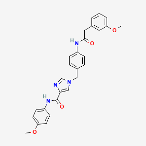 N-(4-methoxyphenyl)-1-(4-(2-(3-methoxyphenyl)acetamido)benzyl)-1H-imidazole-4-carboxamide