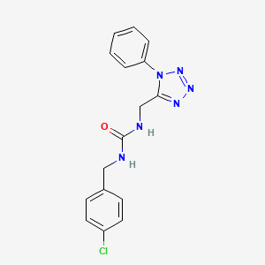 1-(4-chlorobenzyl)-3-((1-phenyl-1H-tetrazol-5-yl)methyl)urea