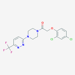 2-(2,4-Dichlorophenoxy)-1-{4-[6-(trifluoromethyl)pyridazin-3-yl]piperazin-1-yl}ethan-1-one