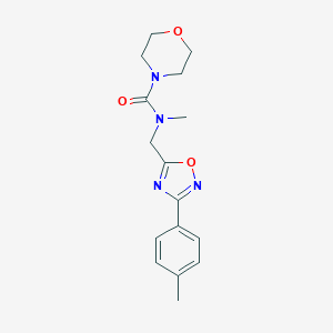 molecular formula C16H20N4O3 B246857 N-methyl-N-{[3-(4-methylphenyl)-1,2,4-oxadiazol-5-yl]methyl}-4-morpholinecarboxamide 