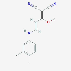 2-[3-(3,4-Dimethylanilino)-1-methoxy-2-propenylidene]malononitrile
