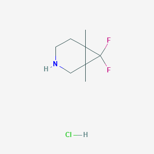 7,7-Difluoro-1,6-dimethyl-3-azabicyclo[4.1.0]heptane;hydrochloride
