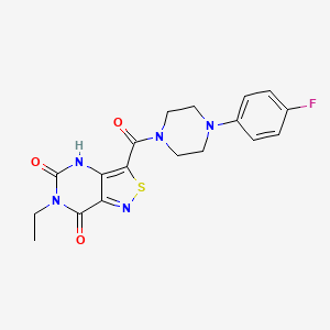 6-ethyl-3-{[4-(4-fluorophenyl)piperazino]carbonyl}isothiazolo[4,3-d]pyrimidine-5,7(4H,6H)-dione