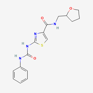 2-(3-phenylureido)-N-((tetrahydrofuran-2-yl)methyl)thiazole-4-carboxamide