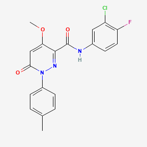 N-(3-chloro-4-fluorophenyl)-4-methoxy-1-(4-methylphenyl)-6-oxopyridazine-3-carboxamide