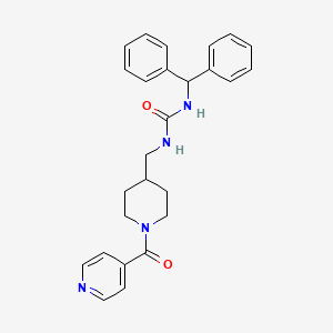 1-Benzhydryl-3-((1-isonicotinoylpiperidin-4-yl)methyl)urea