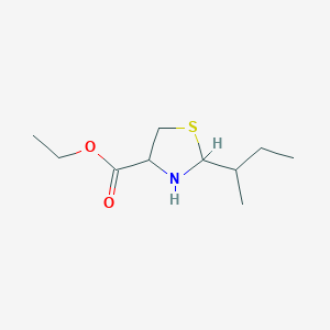 molecular formula C10H19NO2S B2468621 Ethyl 2-butan-2-yl-1,3-thiazolidine-4-carboxylate CAS No. 2248259-52-9