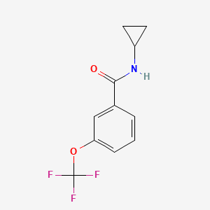 molecular formula C11H10F3NO2 B2468623 N-cyclopropyl-3-(trifluoromethoxy)benzamide CAS No. 2327228-49-7