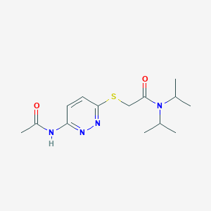 molecular formula C14H22N4O2S B2468625 2-((6-acetamidopyridazin-3-yl)thio)-N,N-diisopropylacetamide CAS No. 1021060-62-7