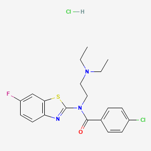 4-chloro-N-(2-(diethylamino)ethyl)-N-(6-fluorobenzo[d]thiazol-2-yl)benzamide hydrochloride