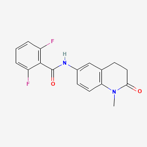 molecular formula C17H14F2N2O2 B2468631 2,6-difluoro-N-(1-methyl-2-oxo-1,2,3,4-tetrahydroquinolin-6-yl)benzamide CAS No. 922130-36-7