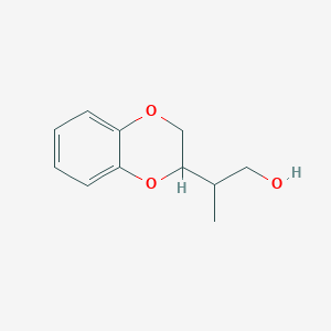 molecular formula C11H14O3 B2468636 2-(2,3-Dihydro-1,4-benzodioxin-3-yl)propan-1-ol CAS No. 1195213-24-1