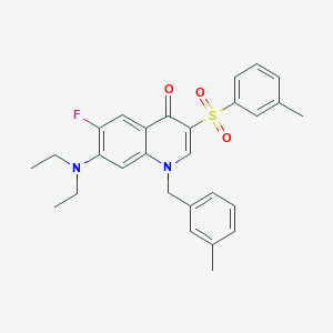 molecular formula C28H29FN2O3S B2468637 7-(二乙氨基)-6-氟-1-(3-甲基苄基)-3-(间甲苯磺酰基)喹啉-4(1H)-酮 CAS No. 892787-51-8