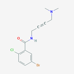 molecular formula C13H14BrClN2O B2468638 5-bromo-2-chloro-N-(4-(dimethylamino)but-2-yn-1-yl)benzamide CAS No. 1396800-70-6