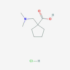 molecular formula C9H18ClNO2 B2468645 1-[(Dimethylamino)methyl]cyclopentane-1-carboxylic acid;hydrochloride CAS No. 2580210-89-3