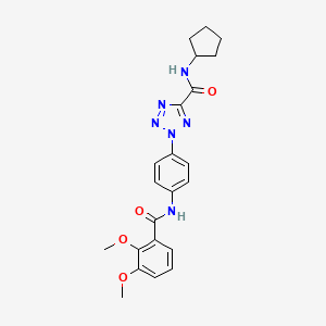 N-cyclopentyl-2-(4-(2,3-dimethoxybenzamido)phenyl)-2H-tetrazole-5-carboxamide